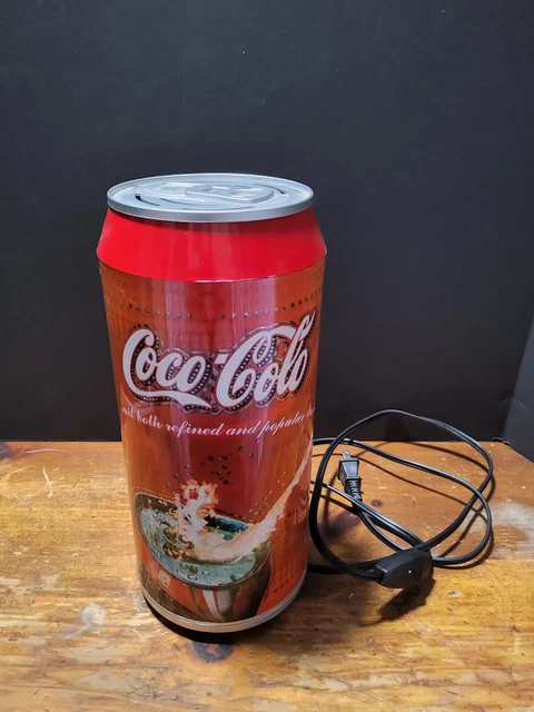 Coca Cola Light Up Rotating Lamp Vintage Tested Works