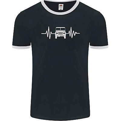 4X4 Heart Beat Pulse OFF ROAD viabilità Da Uomo Suoneria T-Shirt FOTL