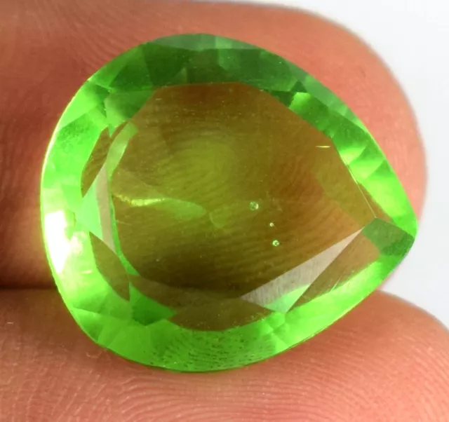 Birne Natürliches Grün Titanit Ringgröße Edelstein 9.70 CT Zertifiziert B41606