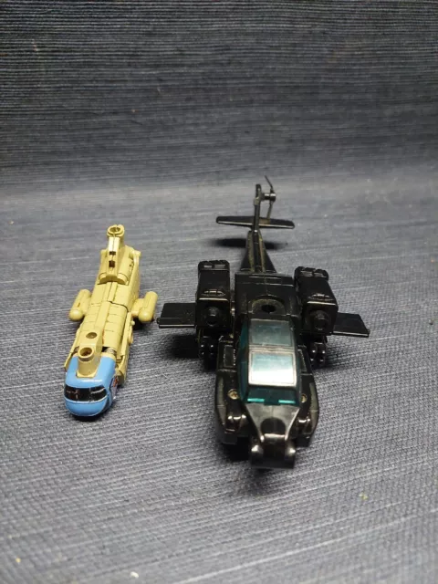 Super Gobots WARPATH & Twin Spin Bandai  Helicopter 1985 Transformers go-bots
