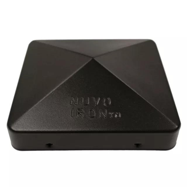 Nuvo Iron 5.5" x 5.5" Eazy Cap (for Posts with Rounded Corners) - Black PCP12BLK