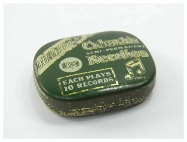 Vintage early 20th century Duragold Columbia Semi Permanent needles tin