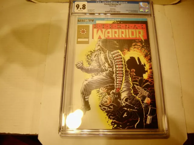 Valiant  Comic Eternal Warrior #1 CGC 9.8 "Rare Embossed  Gold Foil Logo" 1992
