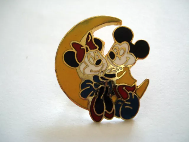 PINS RARE MICKEY ET MINNIE SUR LA LUNE DISNEY VINTAGE PIN'S wxc 4