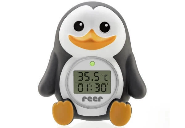 reer 24041 My Happy Pingu 2in1 digitales Badethermometer