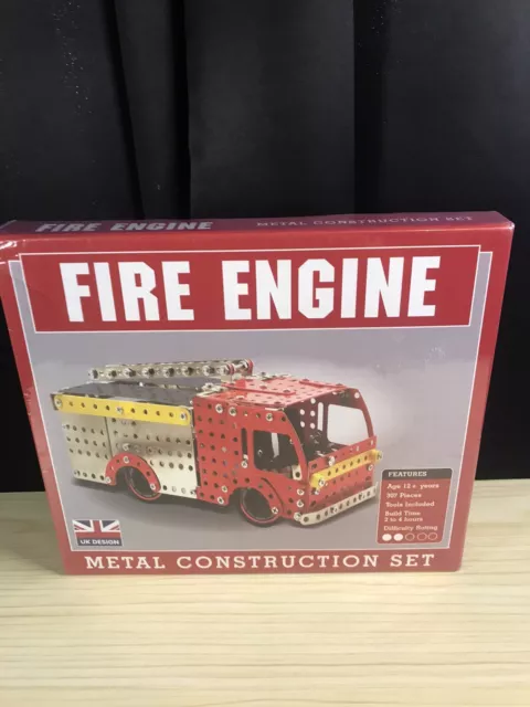 Fire Engine Premium Construction Set 307 Piece Stainless Steel System Metal Kit