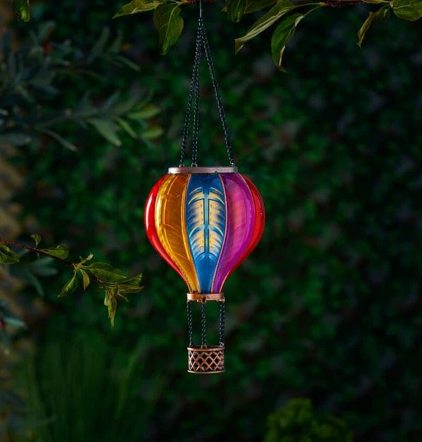 45cm Solar Cool Flame Hot Air Balloon Hanging LED Outdoor