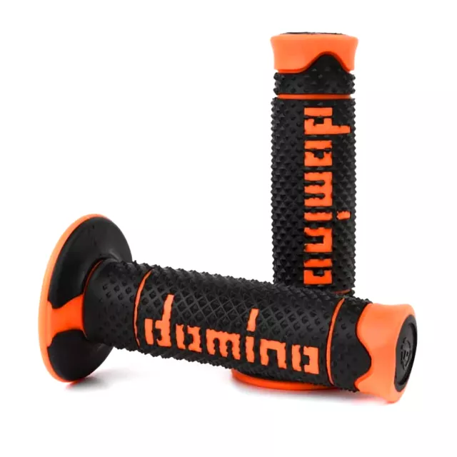 MF2523 - Handgriffe DOMINO A260 Orange/Schwarz Universal für Moto Cross Enduro