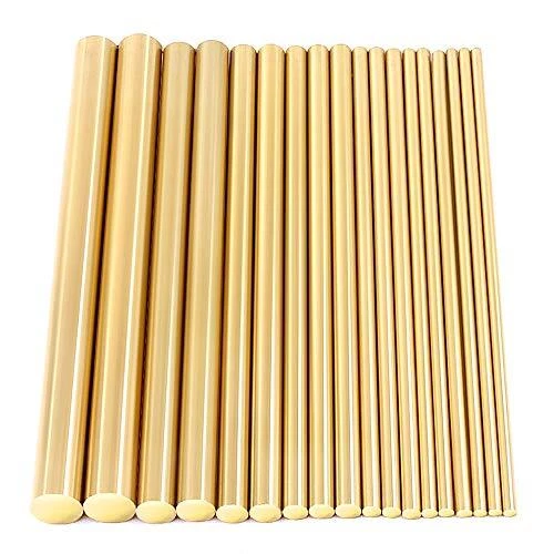 18Pcs Assorted Brass Solid Round Rod Lathe Bar Stock Kit