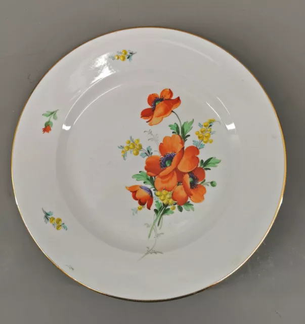 99840013 Piatto da Portata Dipinto Mano Papavero E Fiorellini D28, 5cm