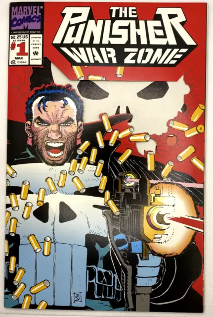 Punisher War zone #1 🔥1992 Die Cut Wraparound Cover🔥Marvel Comics🔥