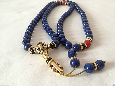 china tibet tibetan Lapis lazuli buddhist buddha worry prayer bead mala bracelet