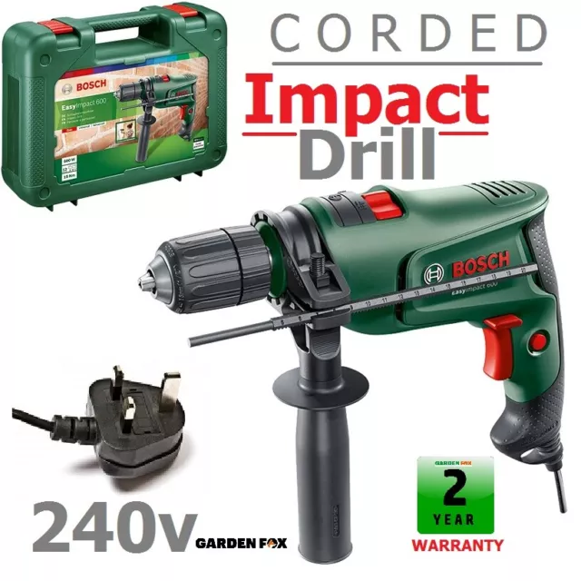 new BOSCH EasyIMPACT 600 240v Corded Impact DRILL 0603133070 4059952576336 ZTD