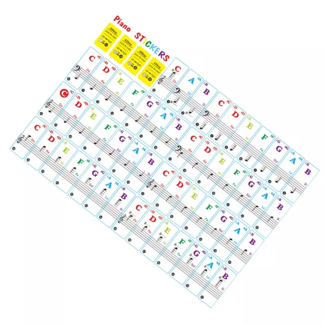 Removable Universal Piano Learning Music Keyboard Sticker 37/49/61/88 Key Note