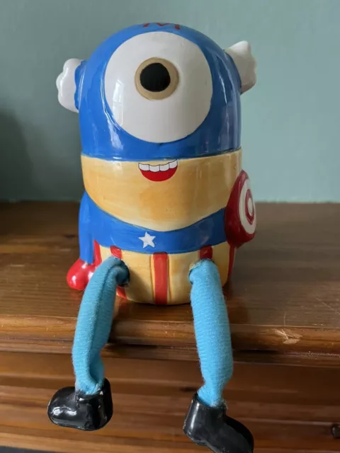 MINION Money Box Ceramic Superhero Captain America Costume