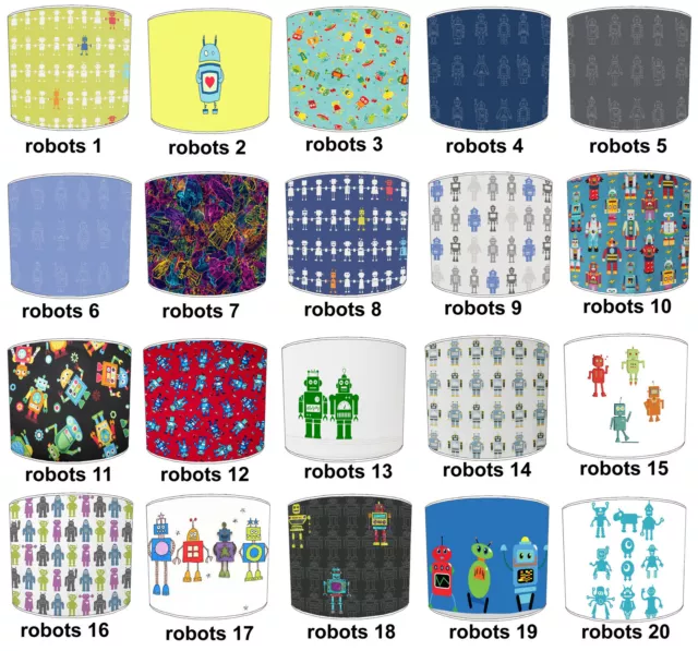Pantallas de lámpara ideales para que coincida con niños robots ideales para que coincida con ropa de cama edredones cortina