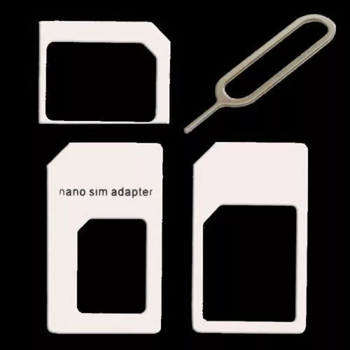 2 X Nano SIM Card to MICRO Standard SIM Adapter converter SET For iPhone-Samsung 2