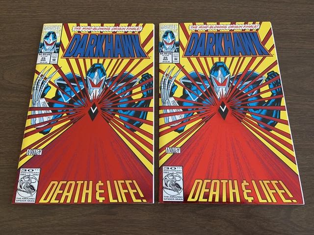 Darkhawk #25 (1993) 2 Copies Fingeroth Manley Red Foil Cover & Poster 1st Print