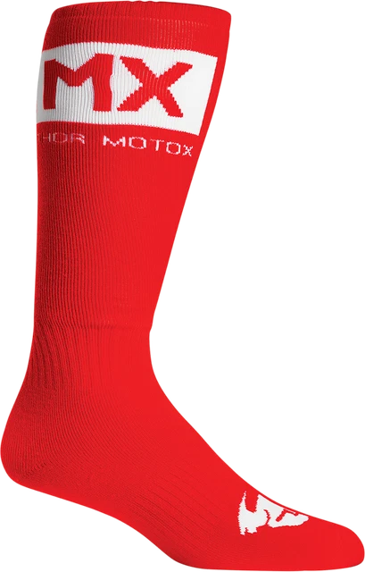 Thor 3431-0673 Sock Mx Solid Rd/Wh 6-9 Calza