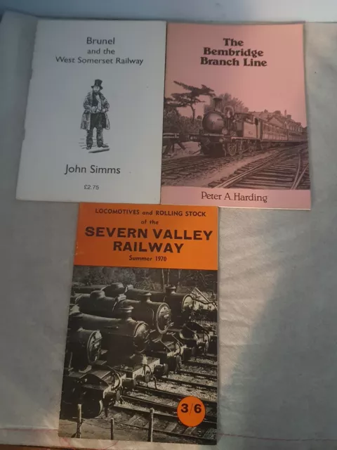 Three Vintage Railway Books Severn Vally Railway The Bembridge Line, Brunel