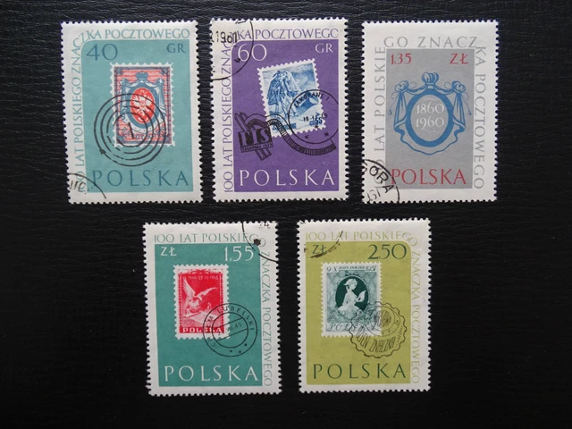 Polen Mi 1151-1155 , Jahrestag von Polnische Briefmarken , Gestempelt