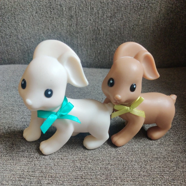 Infantino Chocolate Bunny Rabbit Baby Toy Vinyl white & Brown Teether X2 Easter