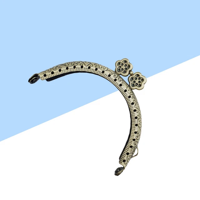 Bolso de 8,5 cm marco de embrague arco bolso de mano broche semicírculo de costura