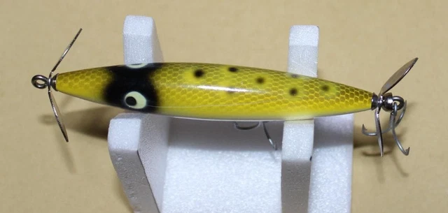 Lot de 3 leurres anciens Heddon et autres leurres de pêche à