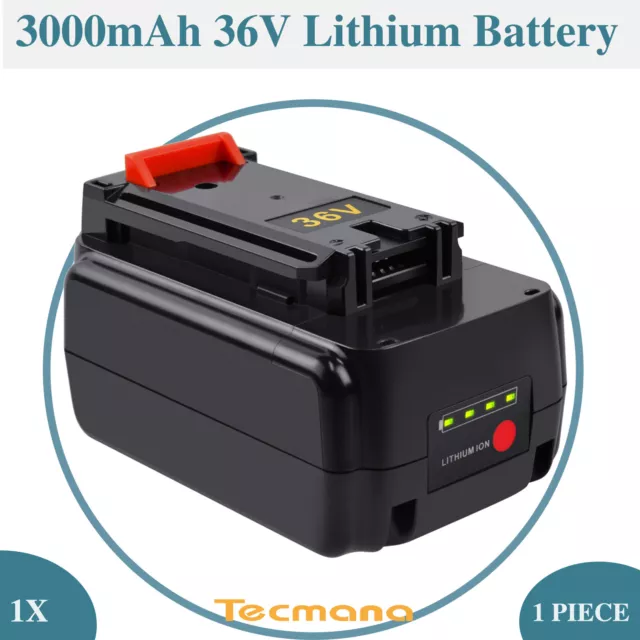 3000mAh 36V Li-Ion Akku für Black Decker LBX36 LBXR36 LBX2040 LBXR2036 LBX1540