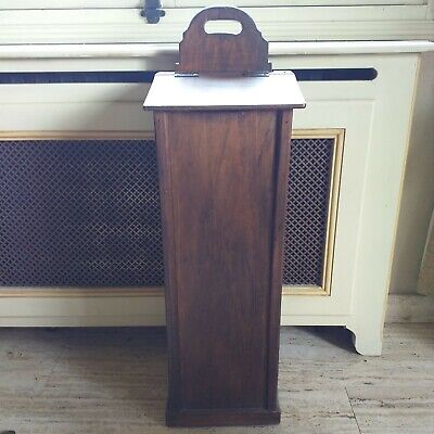 "B" Ancienne boîte à pain vintage brabantia en métal à posé ou suspendre 