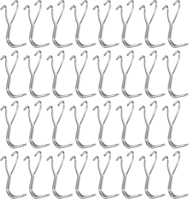 100 Pcs J Pegboard Hooks, Metal Peg Hooks, Will Not Fall Out Shelving