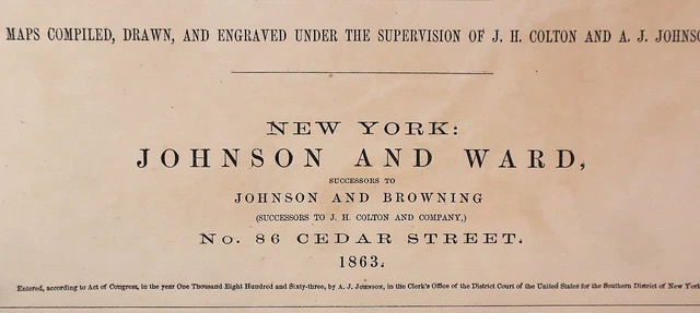 1863 Johnson Atlas Map ~ WORLD AMINAL KINGDOM - INDUSTRIES ~ (14x18) -#1460 2
