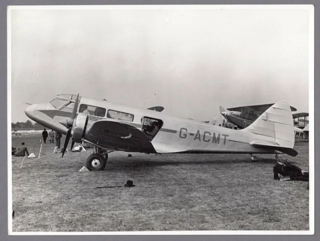 Airspeed Envoy As.6 G-Acmt Large Vintage Original Press Photo