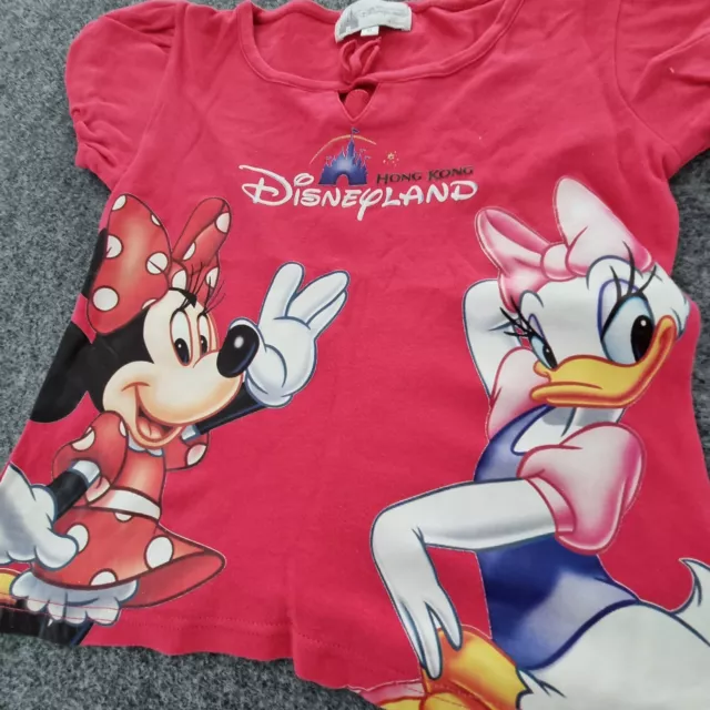 Disney shirt kids medium pink causal minnie mouse disneyland girls Size M 2