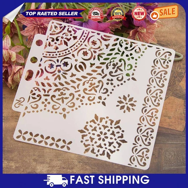 HOT DIY Flower Coffee Stencils Cake Baking Template Scrapbooking Painting Decor
