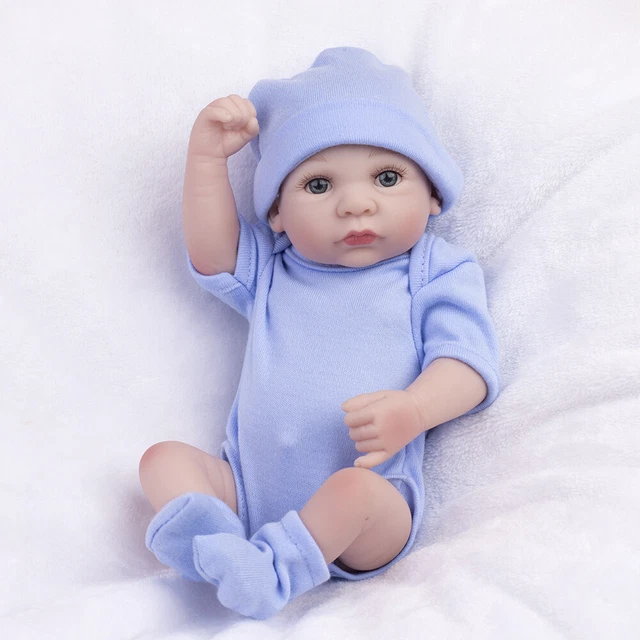 10" Full Body Vinyl Silicone Reborn Baby Dolls Realistic Newborn Boy Doll Bath