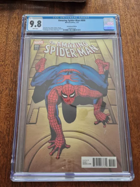 Amazing Spider-Man #800 Cgc 9.8 1:500 Steve Ditko Remastered Edition White Pages
