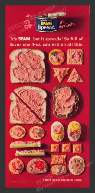 Deviled Spam Spread "It's Devilish!" 1960s Print Advertisement Ad 1963