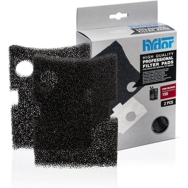 Hydor High Quality Professional Black Coarse Sponge Filter Pads for Filters P...