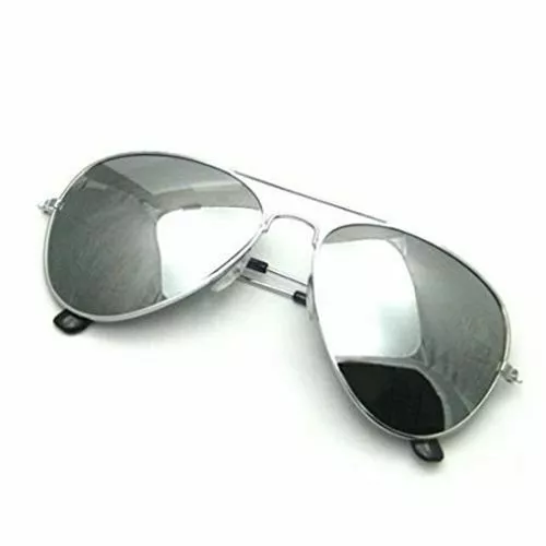 Mens Ladies Retro Silver Mirror Classic Sunglasses Uv400 Shade