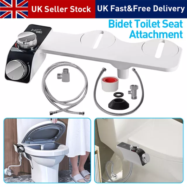 2023 Bidet Toilet Seat Attachment Self Cleaning Dual Nozzle Bathroom Water Spray