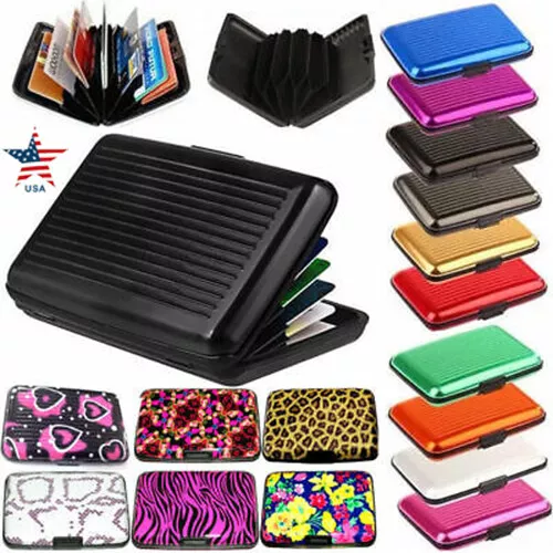 RFID Blocking Money Clip Mens Slim Leather Wallet Credit Card Slots Coin Holder