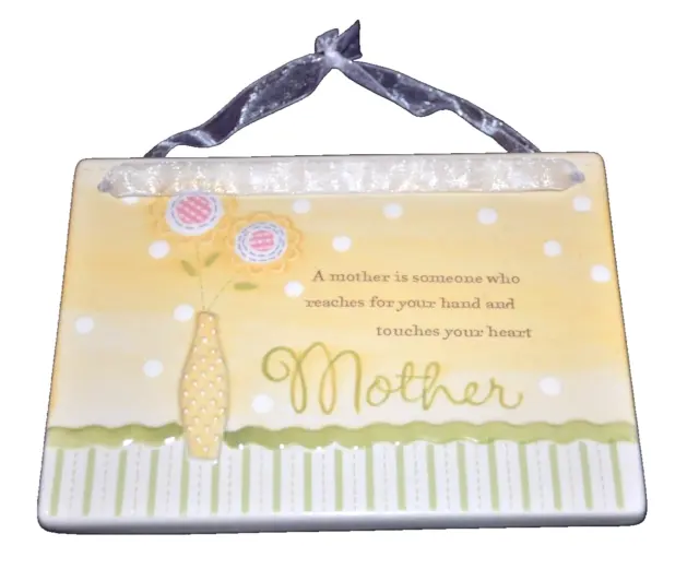 Mother  Wall Ceramic Sign "A Mother is" Plaque Hanging Amscan NEW Mom