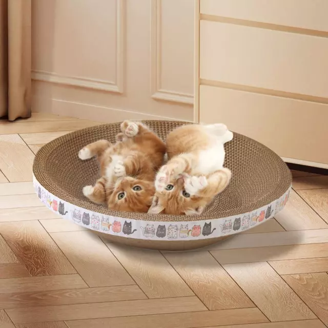 Creativo tazón rascador para gatos en forma de tazón cartón gato rascador cama de salón