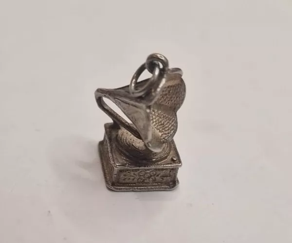 Vintage Silber Grammophon Charm