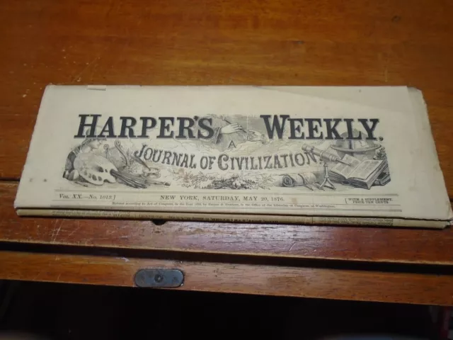 Antique Harper's Weekley Saturday May 20, 1876