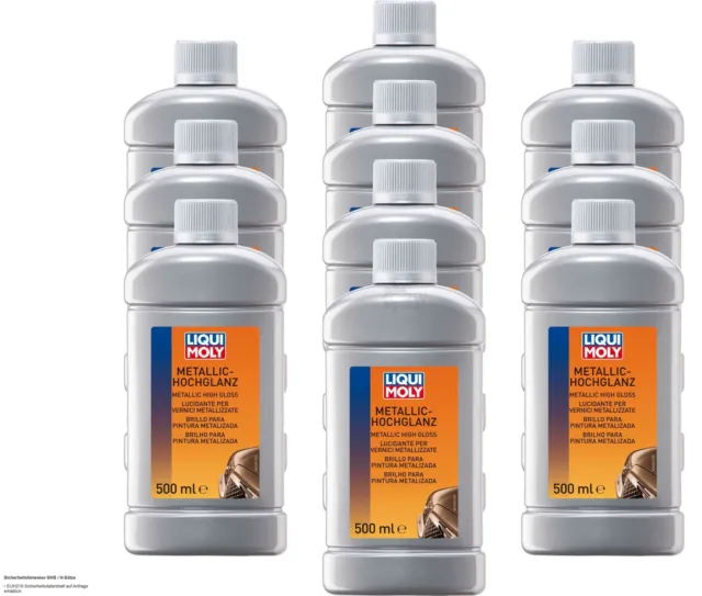 10x LIQUI MOLY Metallic-Hochglanz Vernis Nettoyage Peinture Nettoyant 500 ML De