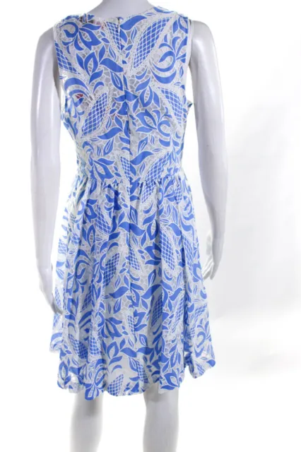 Plenty by Tracy Reese Womens Battenberg Lace Fit & Flare Dress Blue Size 6 3