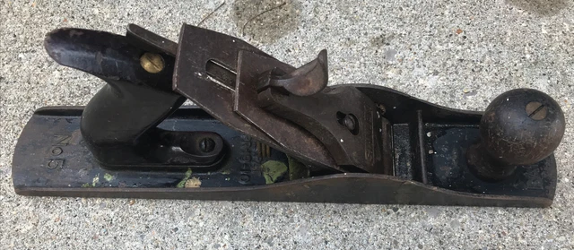 Vintage Stanley Bailey No. 5 Corrugated Bottom Wood plane - Made in USA- SW