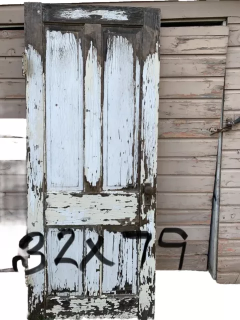 Antique Vintage Farmhouse  Door Primitive Chippy Paint 32x79